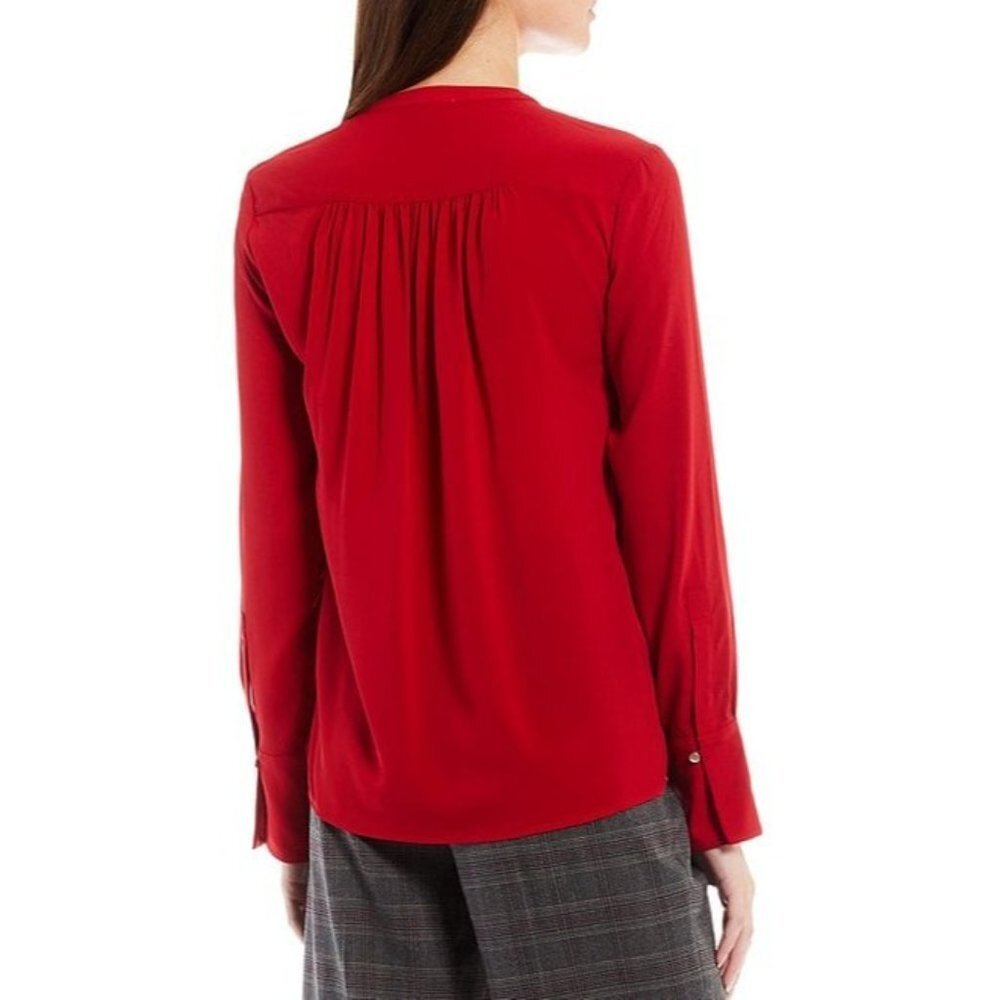 Calvin Klein Women Red Split Blouse — Small - Picture 4 of 7